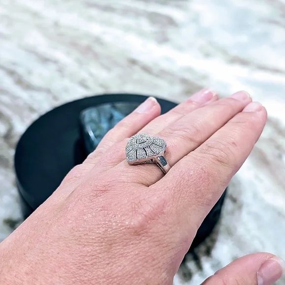 Affinity Diamond Sterling Heart Ring - Picture 3 of 11